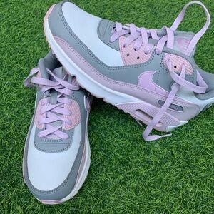 Nike Air Max Sneakers in Gray and Lavender (Youth size 5.5 is women's size 6.5.)